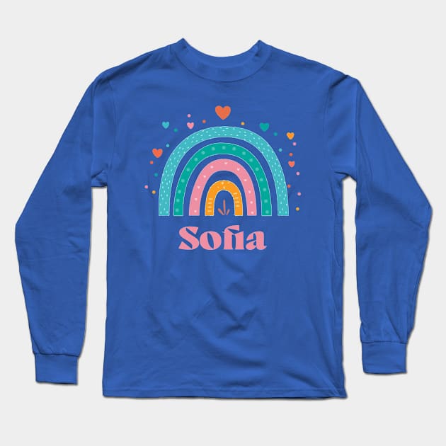 Hand Name Written Of Sofia Long Sleeve T-Shirt by CnArts